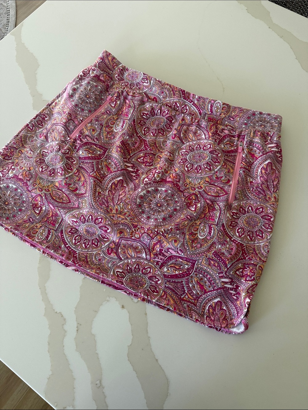 Talbots Pink Paisley-Print Skort